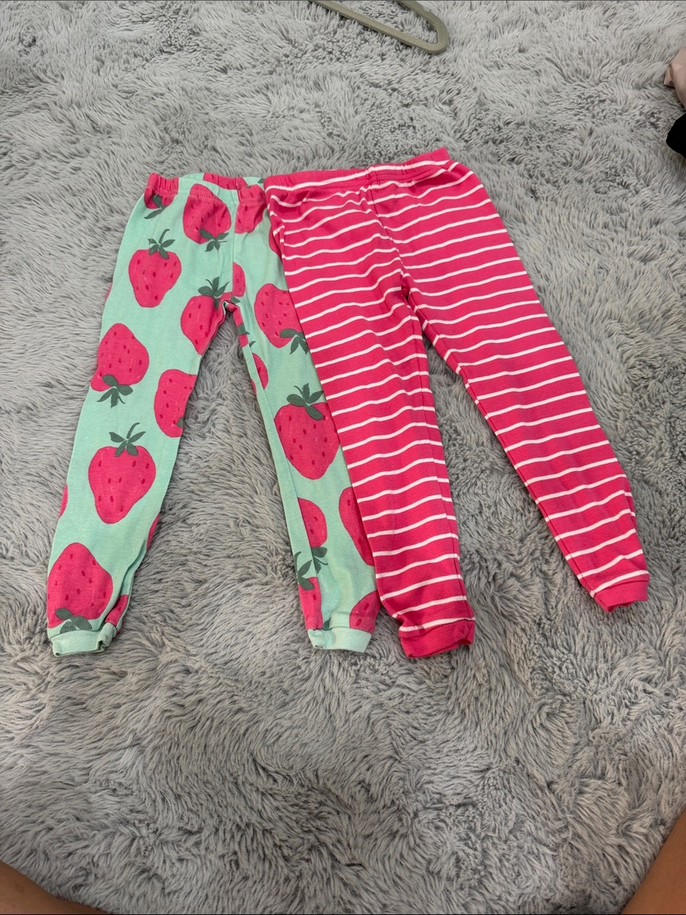 Carter's Girls Mint Strawberry & Hot Pink Stripe Joggers